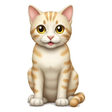 Cream colored tabby cat sticker