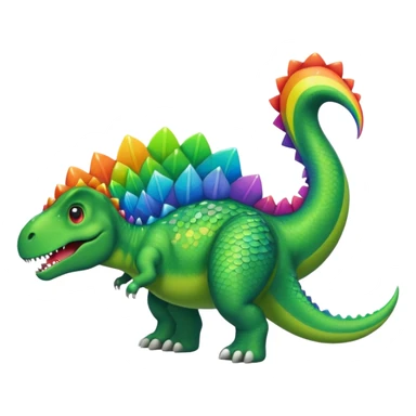 dinosaur with rainbow  sticker