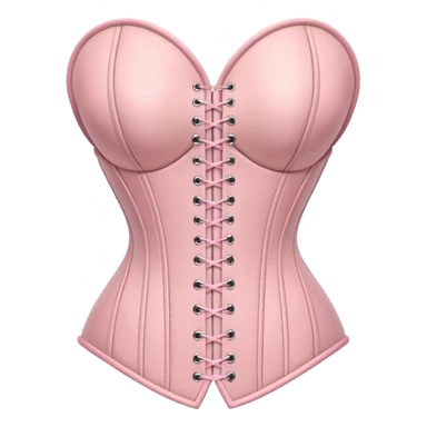 Beige heart in Pink corset sticker