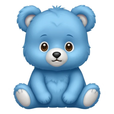 cute blue baby bear sticker