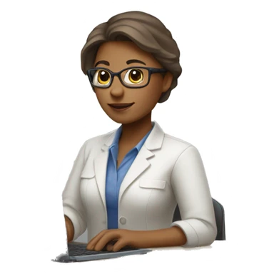 A women architect capibara working in a pc  sticker