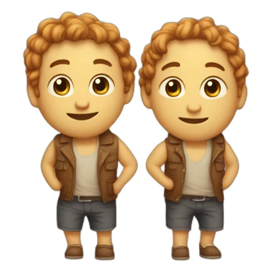 2 cabybaras in love sticker