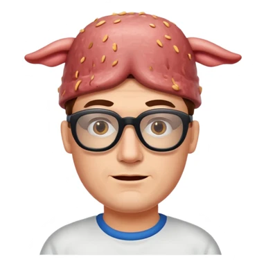 man with SPAM meat GLASSES  sticker