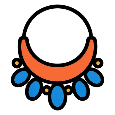 statement necklace, bold and decorative accessory sticker