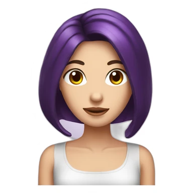 Brunette rating eggplant sticker