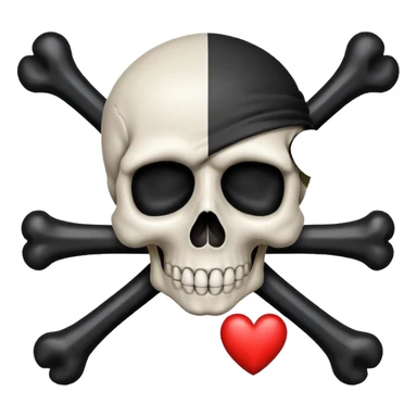 Trafalger Law Jolly Roger with a heart sticker