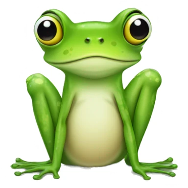 Frog sun bathing  sticker