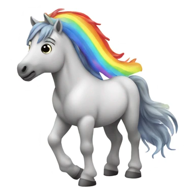 Horse on a rainbow sticker