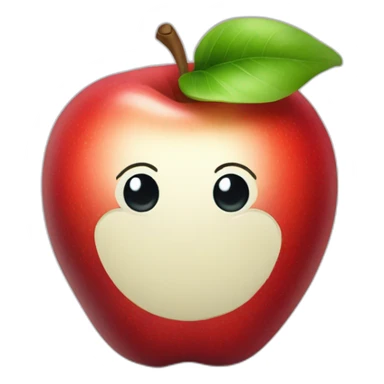 pomme vert:une rouge sticker