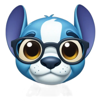 stitch with glasses from lilo and stitch sticker
