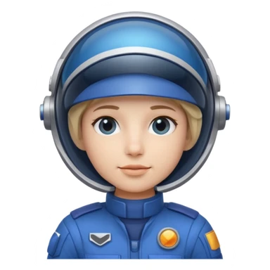 Blue-visor space mechanic sticker
