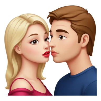 French kiss fair men and women sticker