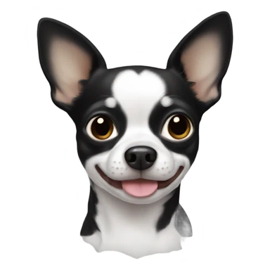 Black and white chihuahua  sticker