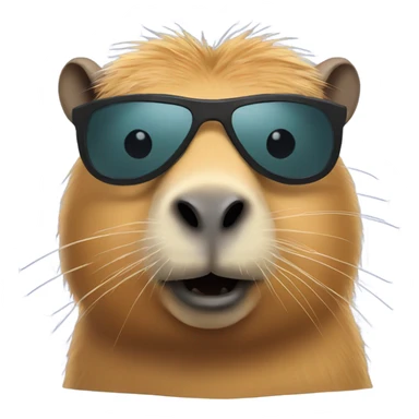 Capybara with sunglasses sticker