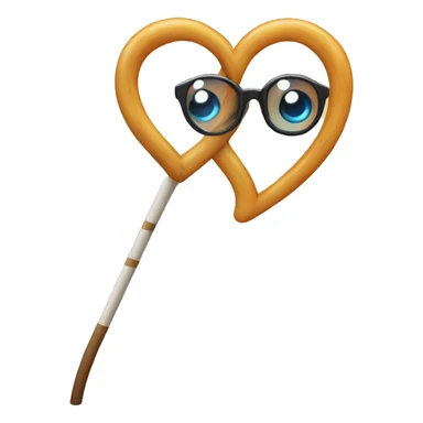 Cane con occhiali a forma di cuore  sticker
