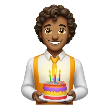 Lando NORRIS Hold birthday cake for you sticker