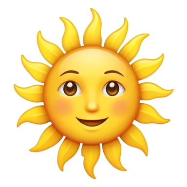 realistic sun sticker