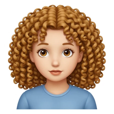 Clean girl with cirly hair sticker