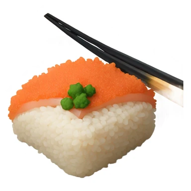 Crispy rice with spicy tuna on top sushi sticker