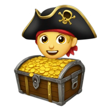 pirate treasure sticker