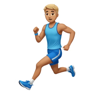 man doing run in place  sticker