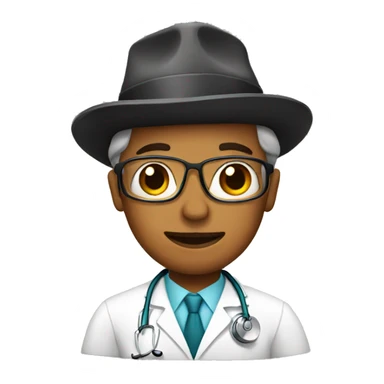 Doctor with a hat sticker