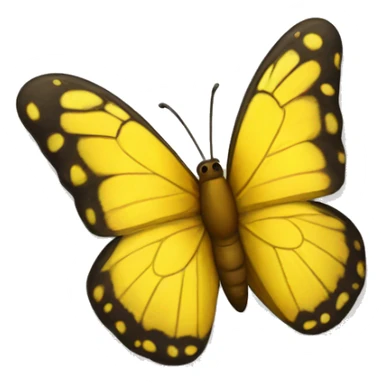 Yellow butterfly  sticker
