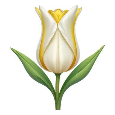 White tulip sticker