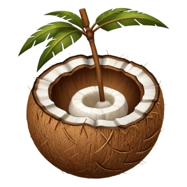coconut with shall sticker