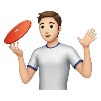 Brett Buselli throwing a frisbee sticker