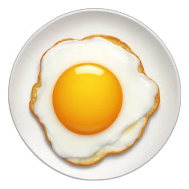 fried egg in a plate sticker