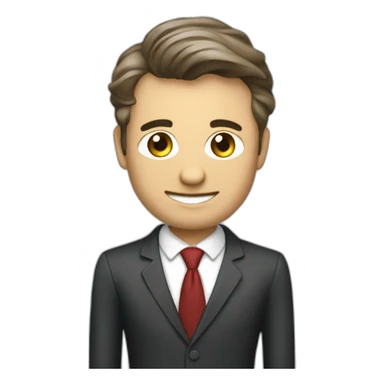 Create an emoji representing Frederic Leydier LinkedIn School to business relations sticker