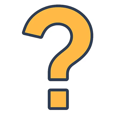 simple modern question mark icon sticker