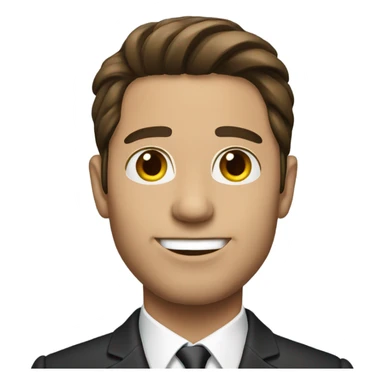 brunette man in suit  sticker