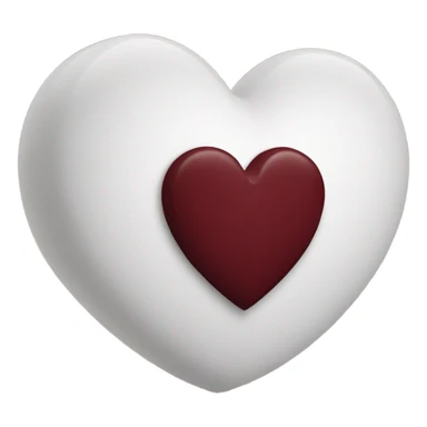 Maroon colour heart sticker