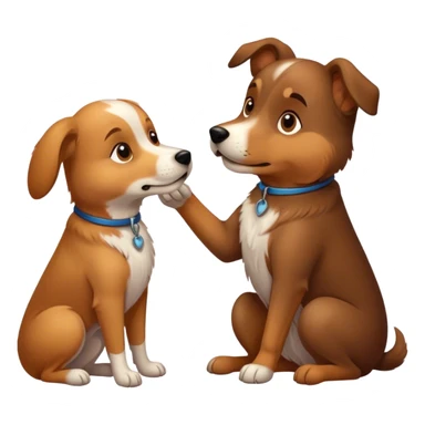 Dog on another dog sticker