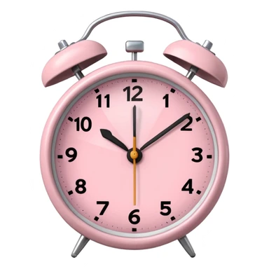 alarm oclock aesthetic and ios.18.1 and to show six in the morning color  light pink no hands clock alarm oclock sticker