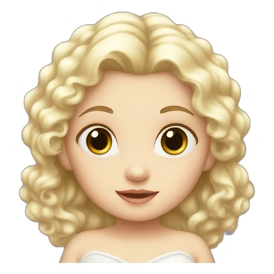white baby princess sticker