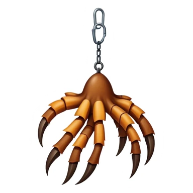 Brown claw with seven talons hanging downwards (not sentient) sticker