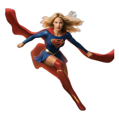 Sexy Supergirl levitation on air from the flash movie 2023 realistic sticker