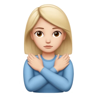 decision gesture women cross hands no Signal sticker