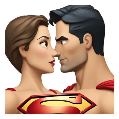 Superman-kiss-Wonder-Woman sticker