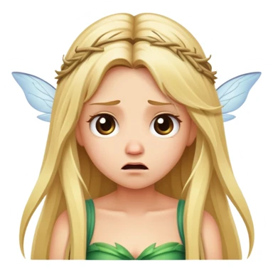 Frustrated fairy with long blonde hair  sticker