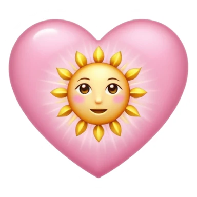sakura heart with a golden sun sticker