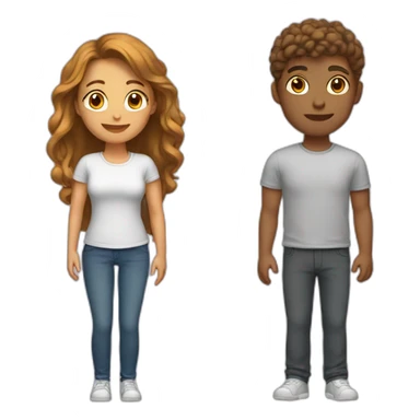 Two couples in t-shirt N+S sticker