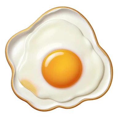 fried egg with only white albumen sticker