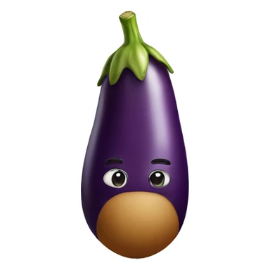 eggplant next to a ruller “1cm” sticker