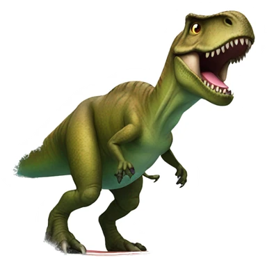 t rex surfing sticker