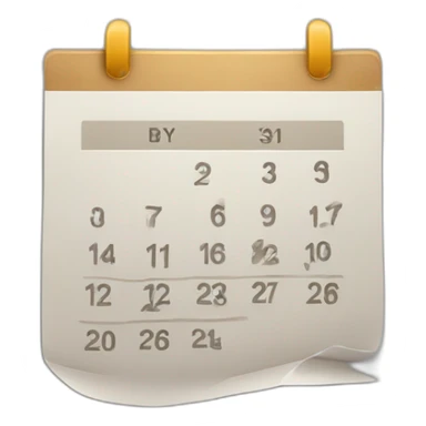 calender showing date 31 sticker