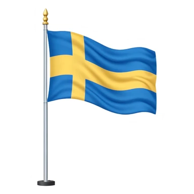 swedish flag on pole sticker
